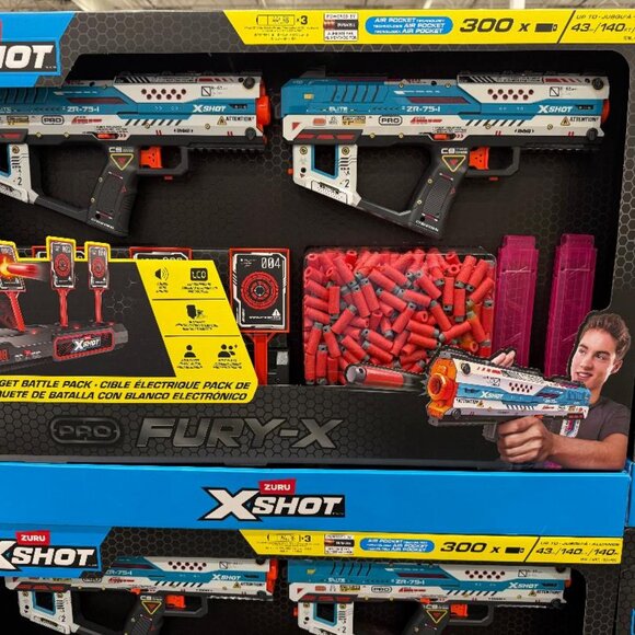 New Zuru X-Shot Pro Fury-X Battle Blaster, 2-pack - Picture 1 of 2